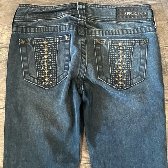 NWT Affliction Jade Boot Cut Jeans in Dark Wash - Picture 1 of 7